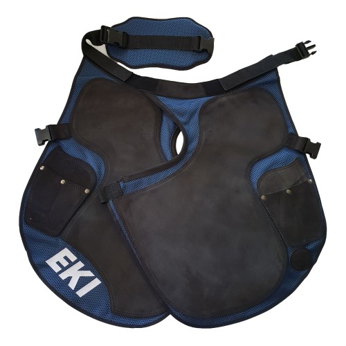 DELANTAL EKI FIBRA AZUL