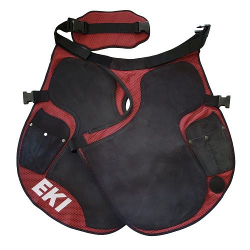 DELANTAL EKI FIBRA ROJO