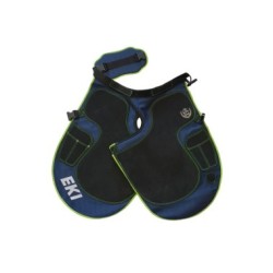 DELANTAL EKI FIBRA AZUL CON VERDE